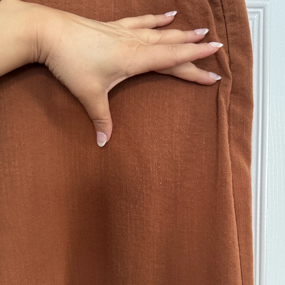 Rust Wide-Leg Pants - Picture 5 of 7